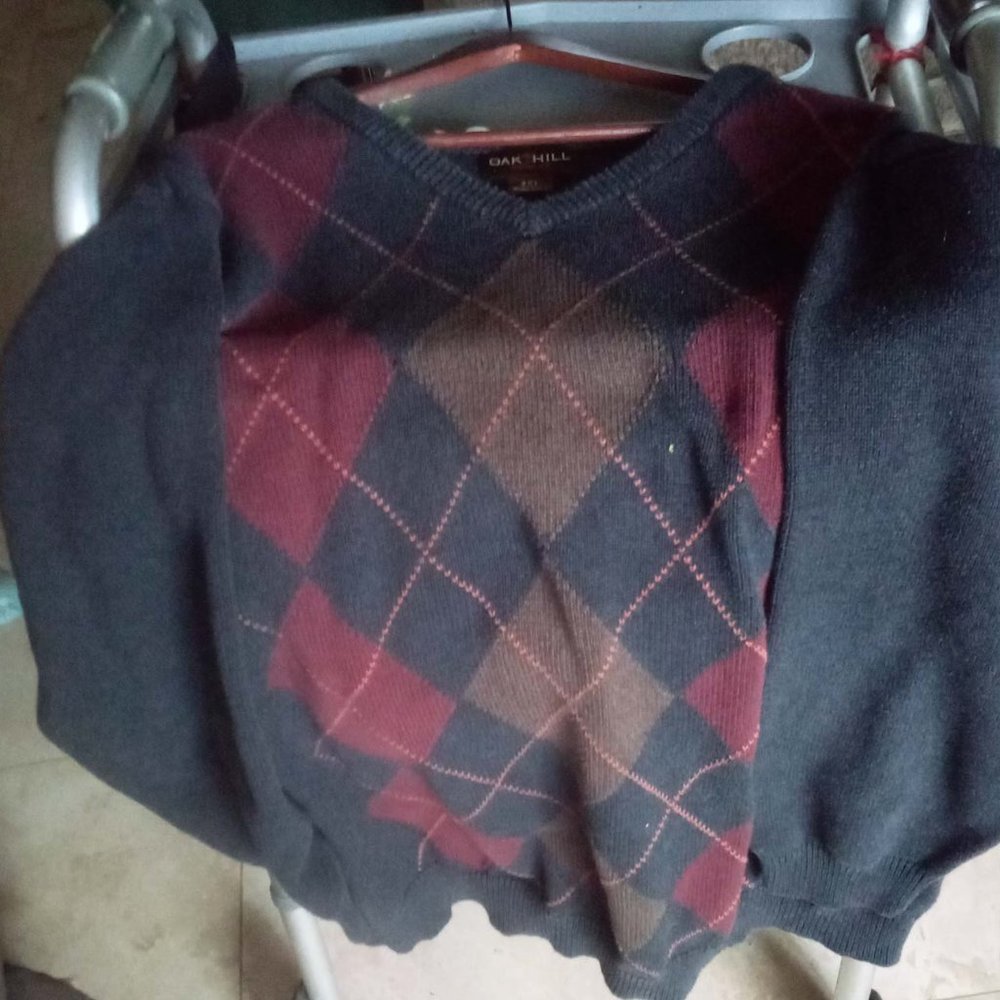 DXL Grey 5X Long Sleeve Sweater